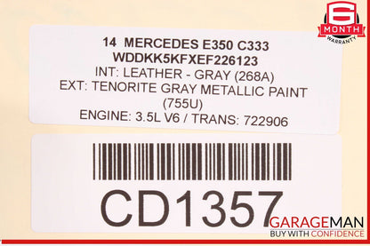 14-16 Mercedes W212 E350 E400 Rear Bumper Cover Shell Panel OEM