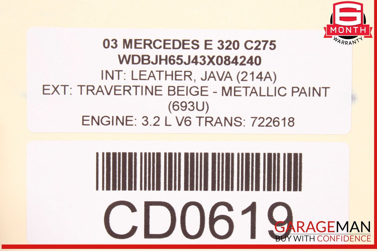 98-02 Mercedes W210 E320 Wagon Rear 3rd Third Row Top Upper Seat Cushion OEM