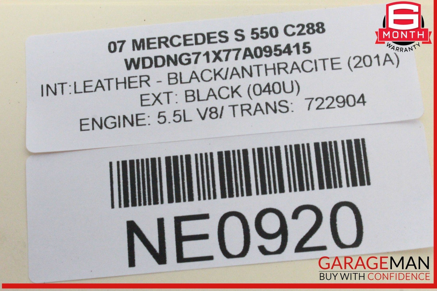 07-09 Mercedes W221 S550 S600 Rear Left Driver Side Tail Light Lamp OEM