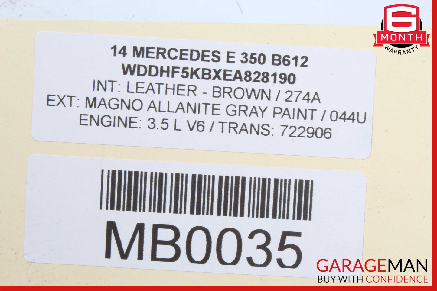 10-16 Mercedes W212 E350 C300 ML350 Air Intake Cleaner Filter Box Assembly OEM