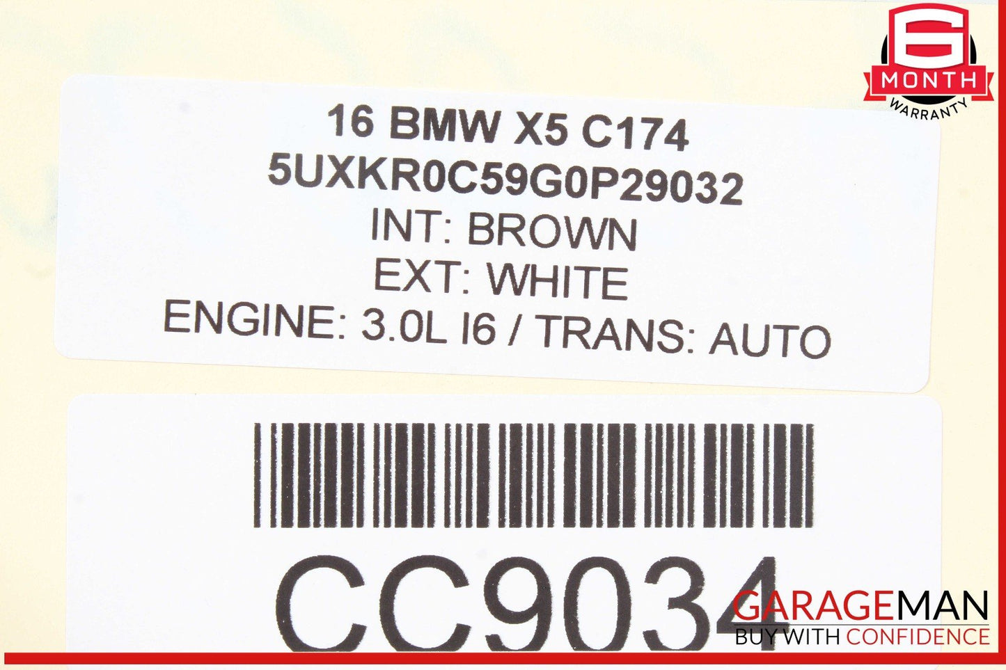 14-18 BMW X5 Rear Left Interior Door Panel Trim OEM