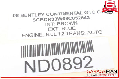 03-12 Bentley Continental GTC Exhaust Muffler Tips Left and Right Set OEM