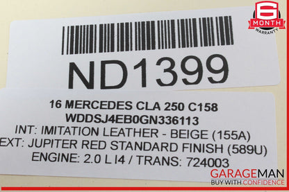 14-20 Mercedes W117 CLA250 GLA250 Front Right Interior Relay Fuse Box Assembly