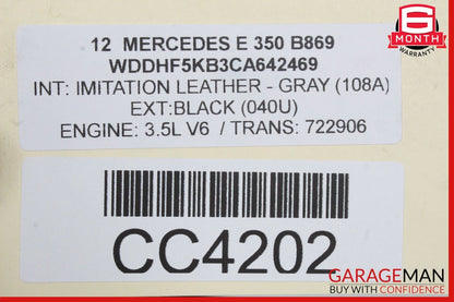 10-16 Mercedes W212 E350 E400 E550 Hood Bonnet Panel Cover Black OEM