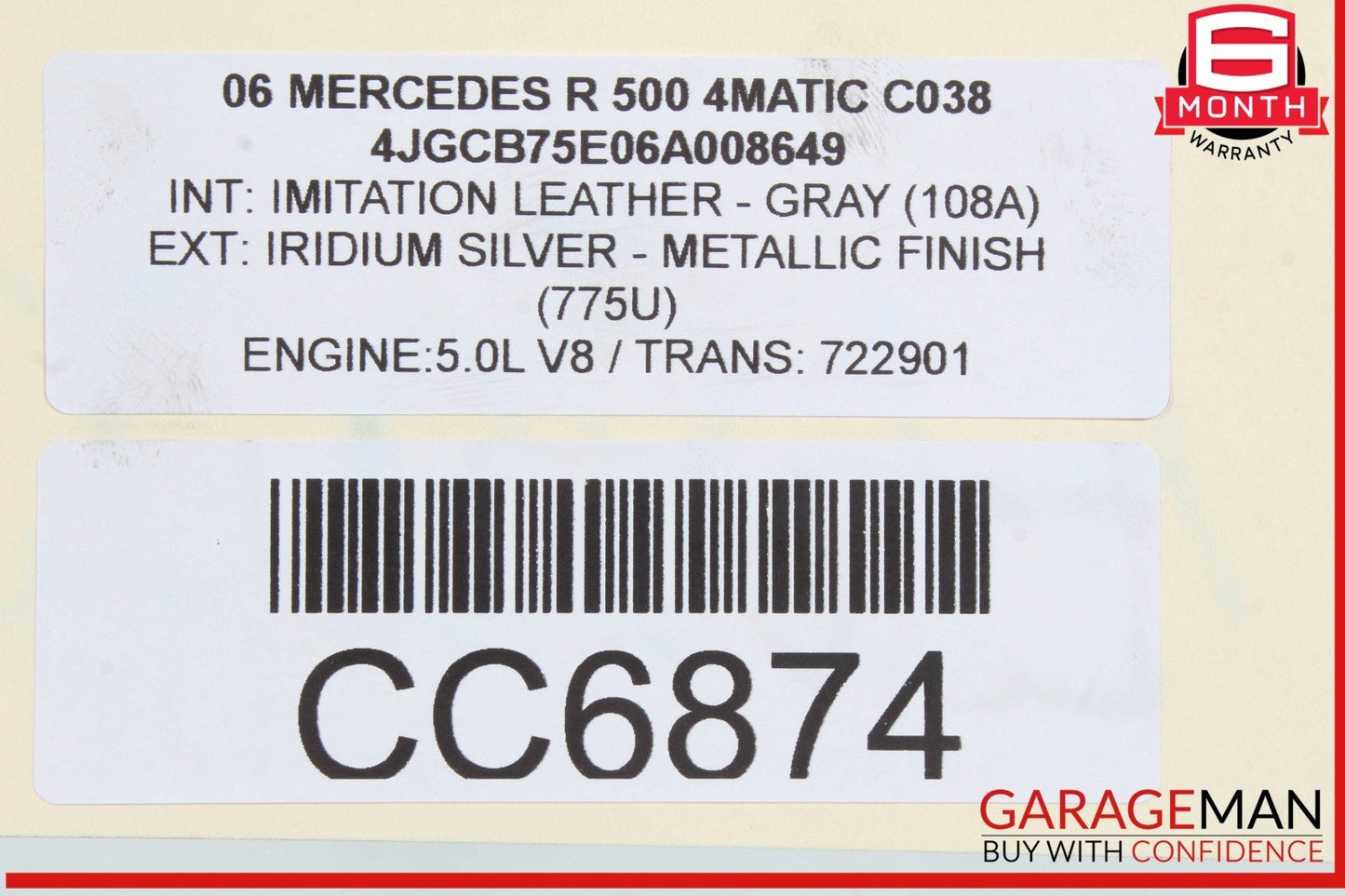 06-10 Mercedes W251 R500 R550 R63 AMG Front Hood Bonnet Panel Silver OEM