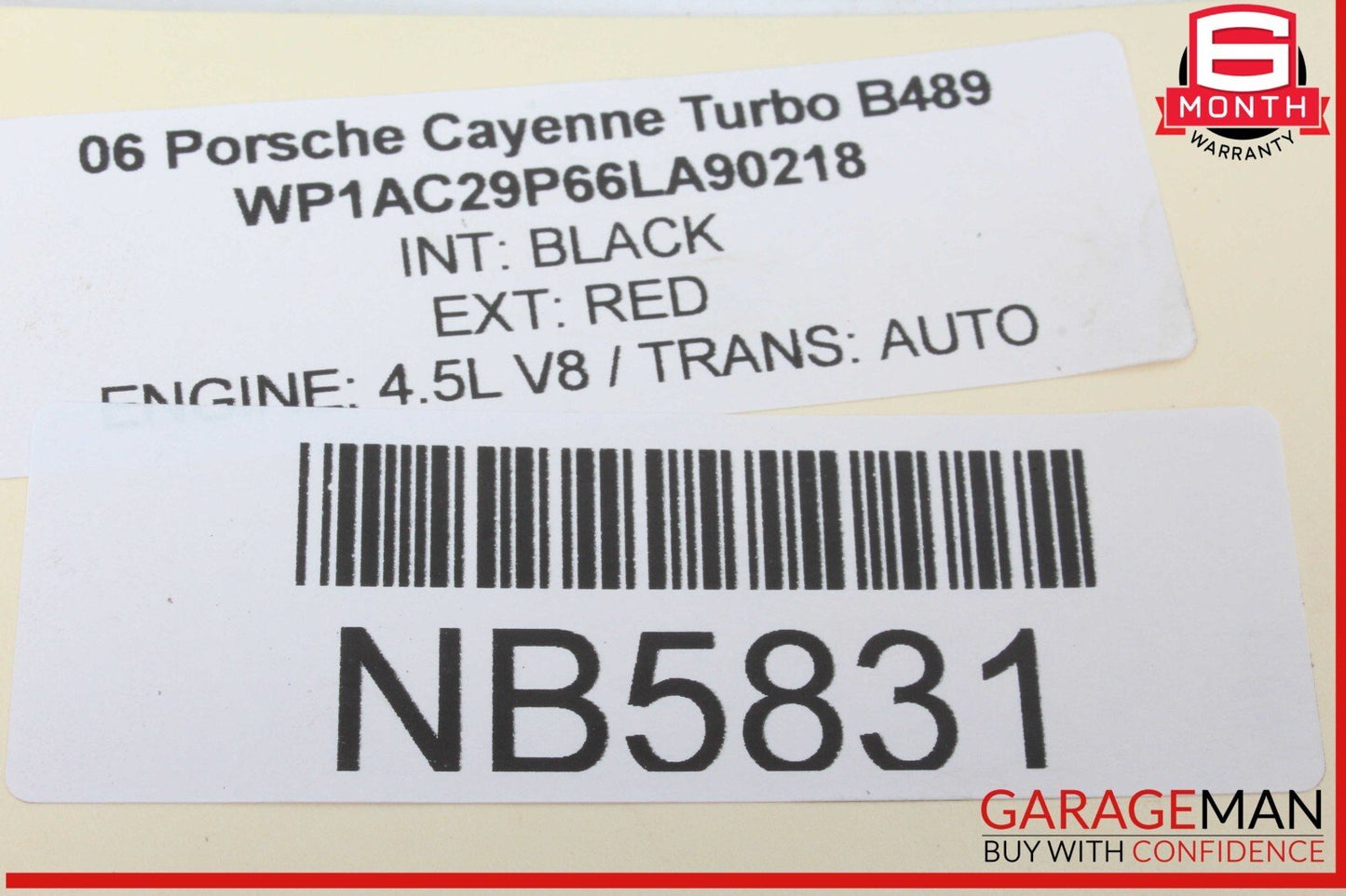 03-06 Porsche Cayenne 955 Left Side Engine Cylinder Head 948105122 OEM