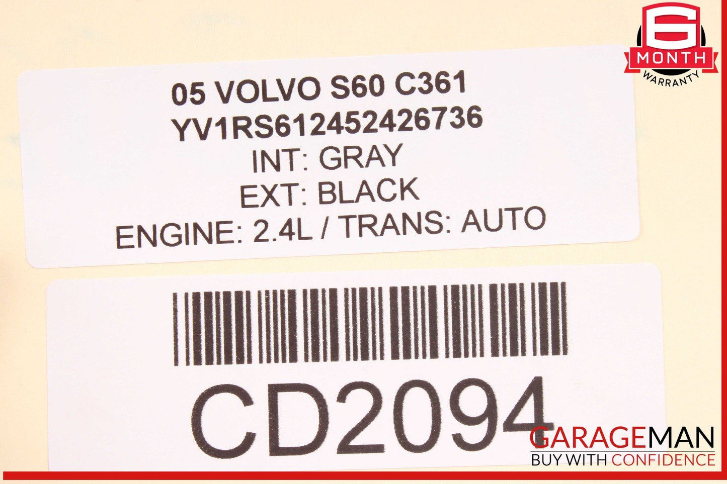 05-07 Volvo S60 2.4L Engine Motor Block Assembly OEM 130k