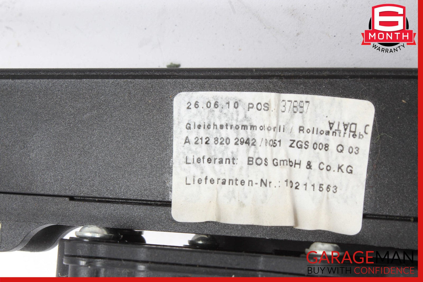 11-16 Mercedes W212 E350 Wagon Rear Left Side Parcelf Shelf Rail Motor OEM