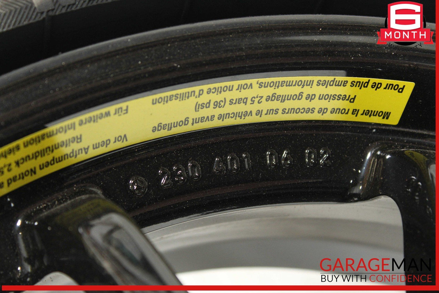 03-12 Mercedes R230 SL500 SL550 Emergency Spare Tire Wheel Donut Rim 17" 17 OEM