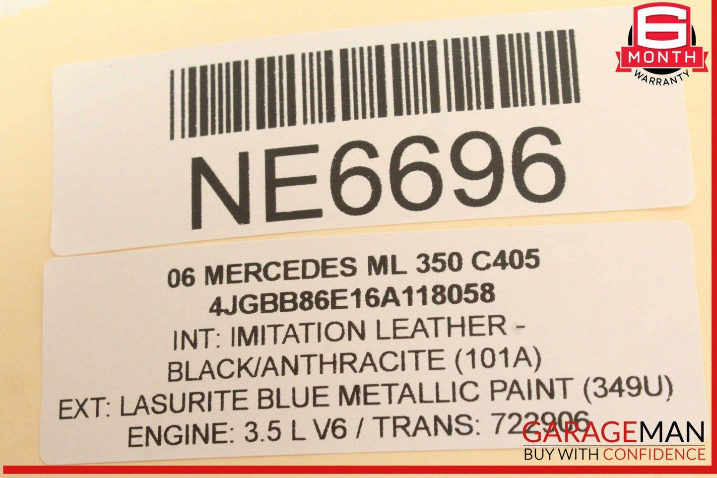 06-08 Mercedes W164 ML350 Speedometer Odometer Instrument Cluster 1645404847 OEM