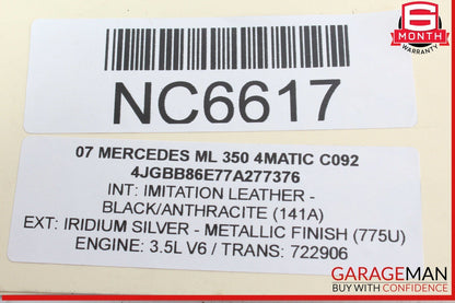 06-11 Mercedes W164 ML350 4MATIC ML63 AMG Front Lower Radiator Support Bracket
