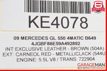 07-12 Mercedes X164 GL450 Rear Seat Fold Switch Socket Control Brown OEM