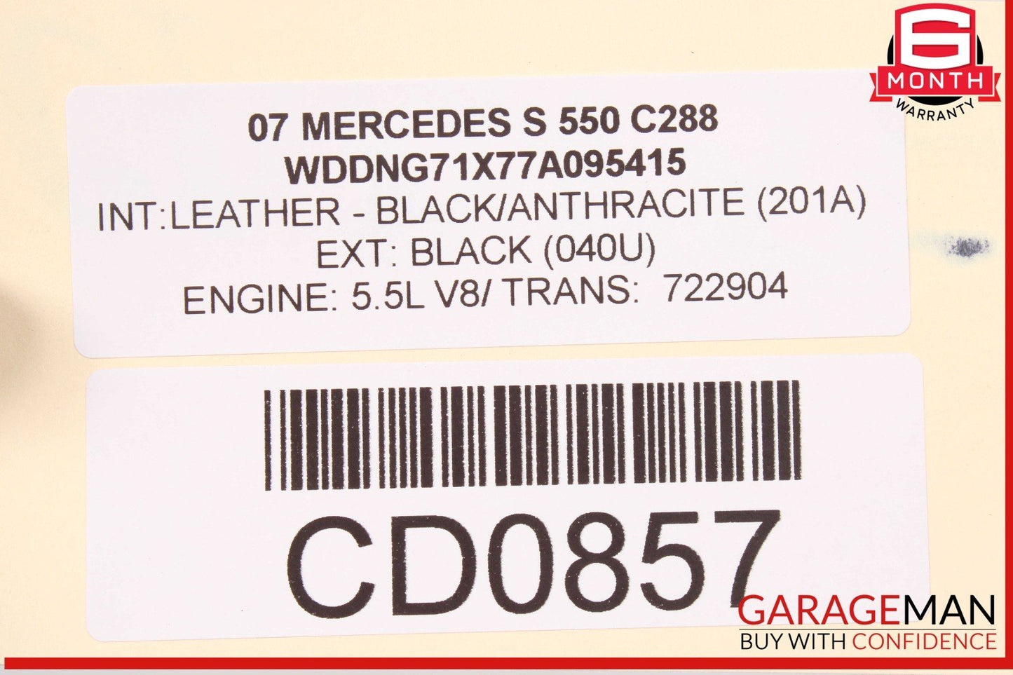 07-11 Mercedes W221 S550 CL550 5.5L V8 Complete Engine Motor Block RWD OEM 217k