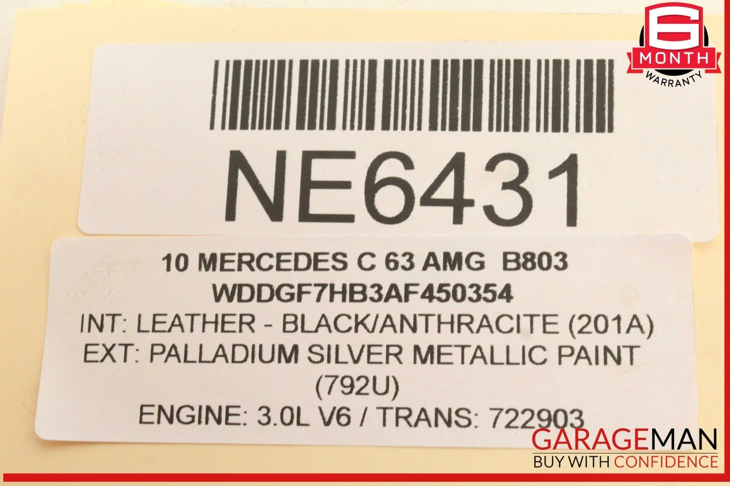 07-15 Mercedes W204 C63 E63 SL63 AMG 6.3L Engine Right Intake Camshaft OEM