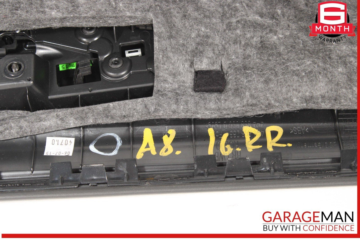 11-17 Audi A8 S8 Rear Right Passenger Door Cover Panel Trim Assembly OEM
