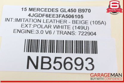 12-16 Mercedes X166 GL450 ML550 Driver Steering Wheel w/ Paddle Shifters OEM