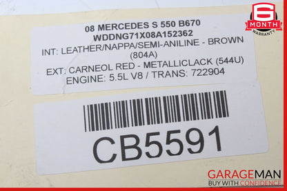 07-09 Mercedes W221 S550 S450 Headunit Head Unit Comand Command CD Navigation