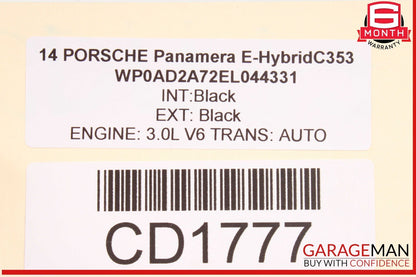 11-18 Porsche Panamera 970 Hybrid 3.0L V6 Engine Motor Long Block Assy OEM 83k