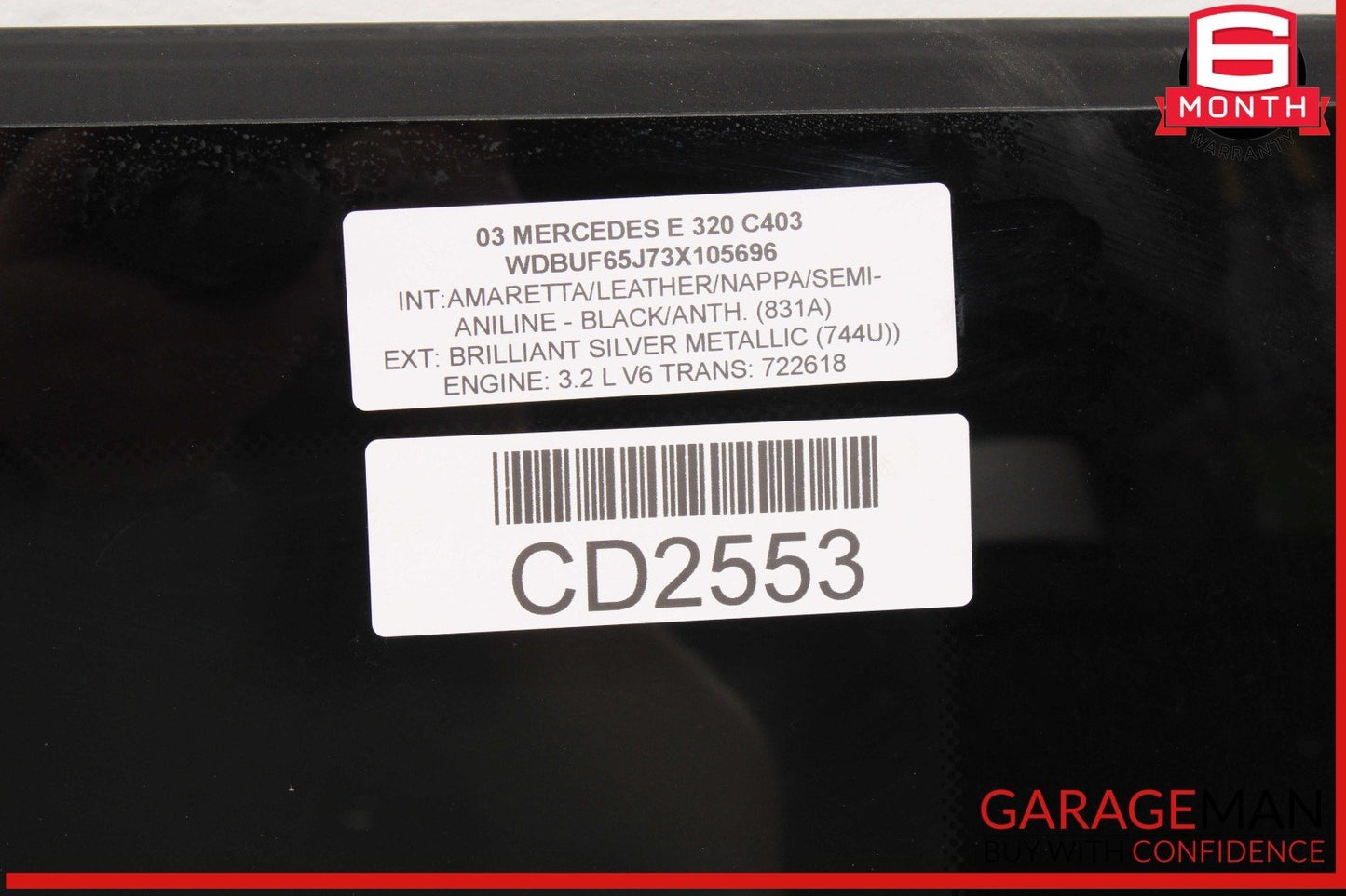 03-09 Mercedes W211 E320 E63 AMG Center Panoramic Pano Sunroof Sun Roof Glass