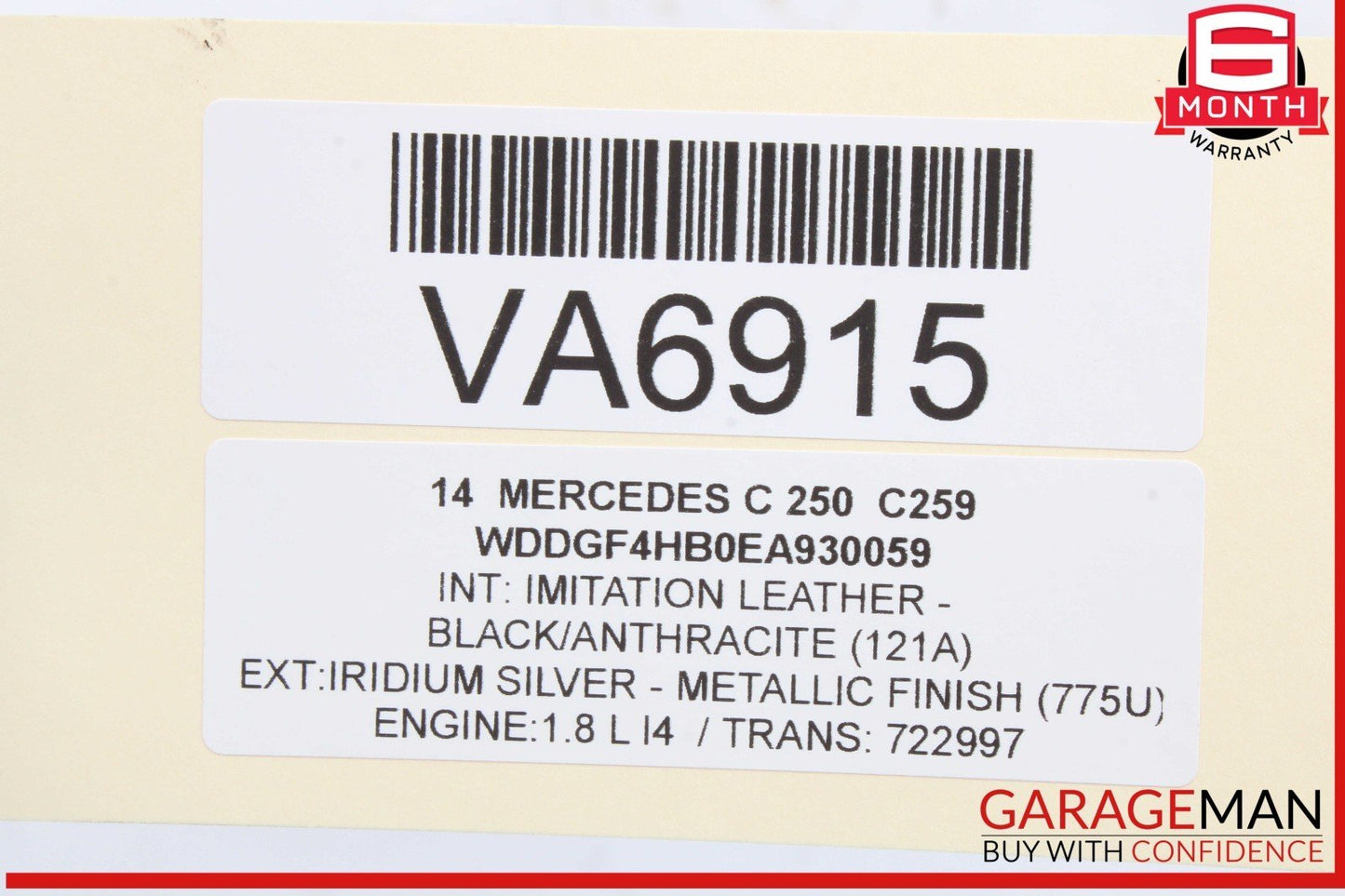 12-15 Mercedes W204 C250 SLK250 1.8L Engine Valve Cylinder Head Cover OEM