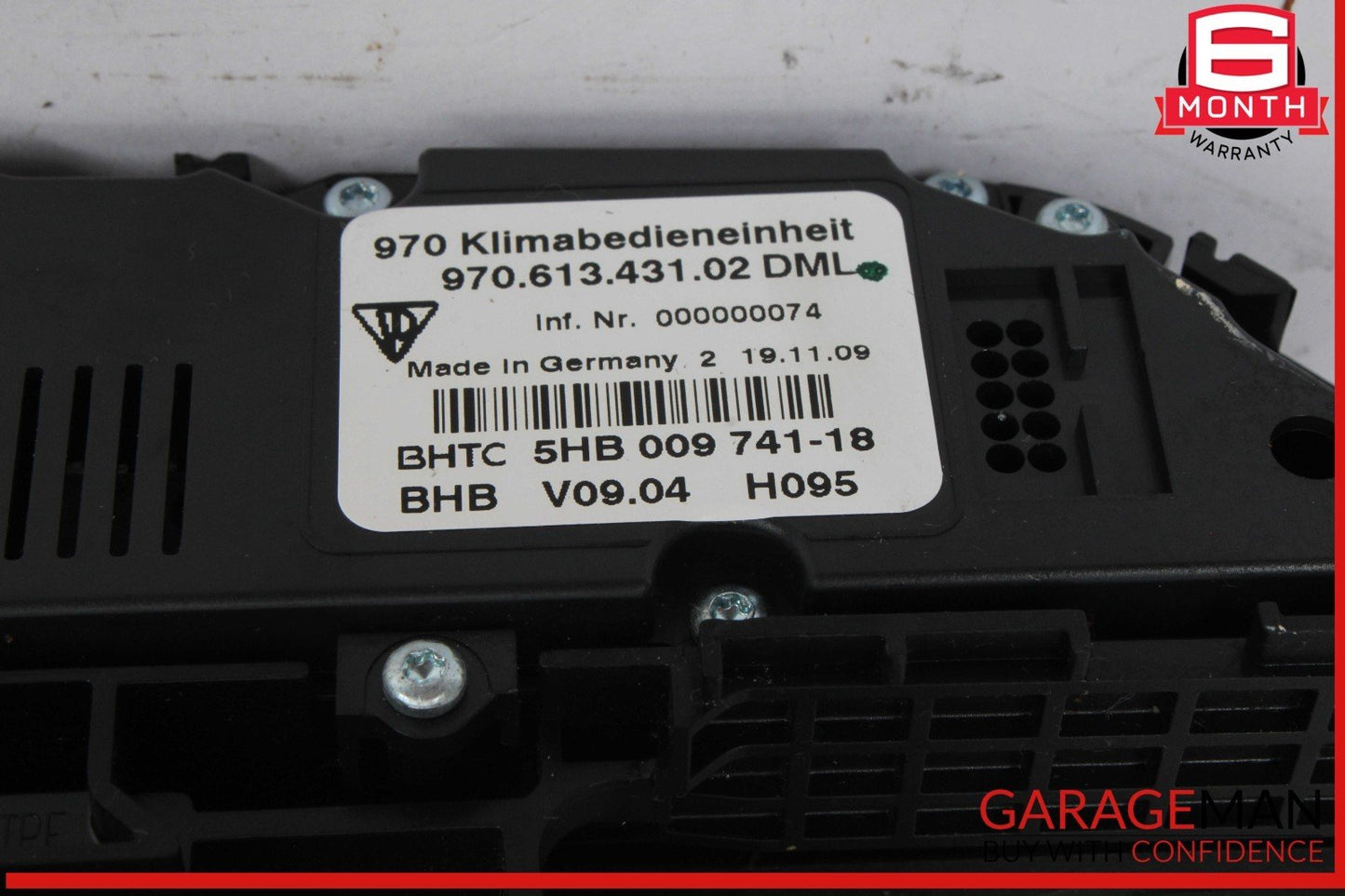 10-16 Porsche Panamera S 970 Front AC A/C Air Conditioning Climate Control Panel