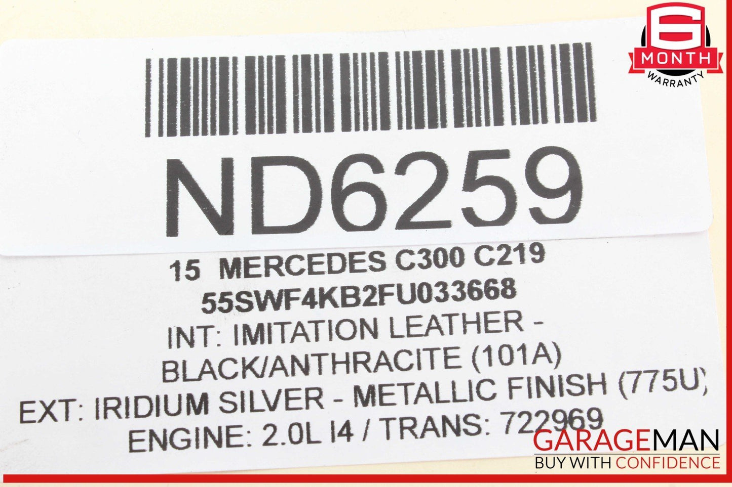 15-18 Mercedes W205 C300 Engine Motor Top Cover Panel 2740160900 OEM