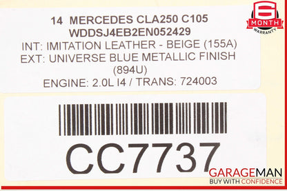 14-18 Mercedes W117 CLA250 Front Right Side Exterior Door Shell Panel OEM