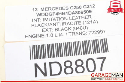 08-14 Mercedes W204 C250 C350 C280 Upper Radiator Core Support Bar Black OEM