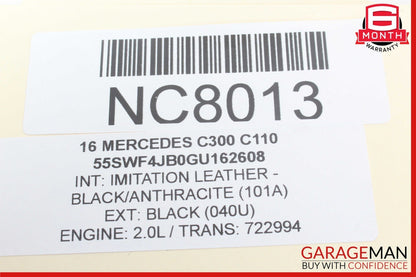 15-20 Mercedes W205 C300 Center Console Arm Rest Armrest Cup Holder Anthracite