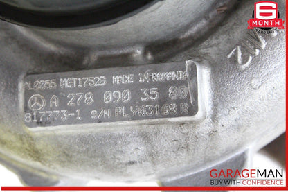 11-16 Mercedes X166 GL450 Left Turbocharger Turbo Charger Manifold OEM