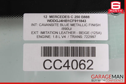 10-17 Mercedes W204 C250 E350 Coupe Front Windshield Window Glass OEM