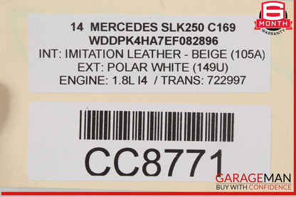 12-20 Mercedes R172 SLK250 Front Left Side Exterior Door Shell Frame Panel OEM