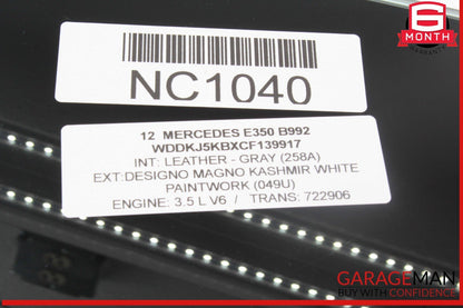 11-17 Mercedes W207 E350 E550 Convertible Door Window Glass Front Right Side OEM