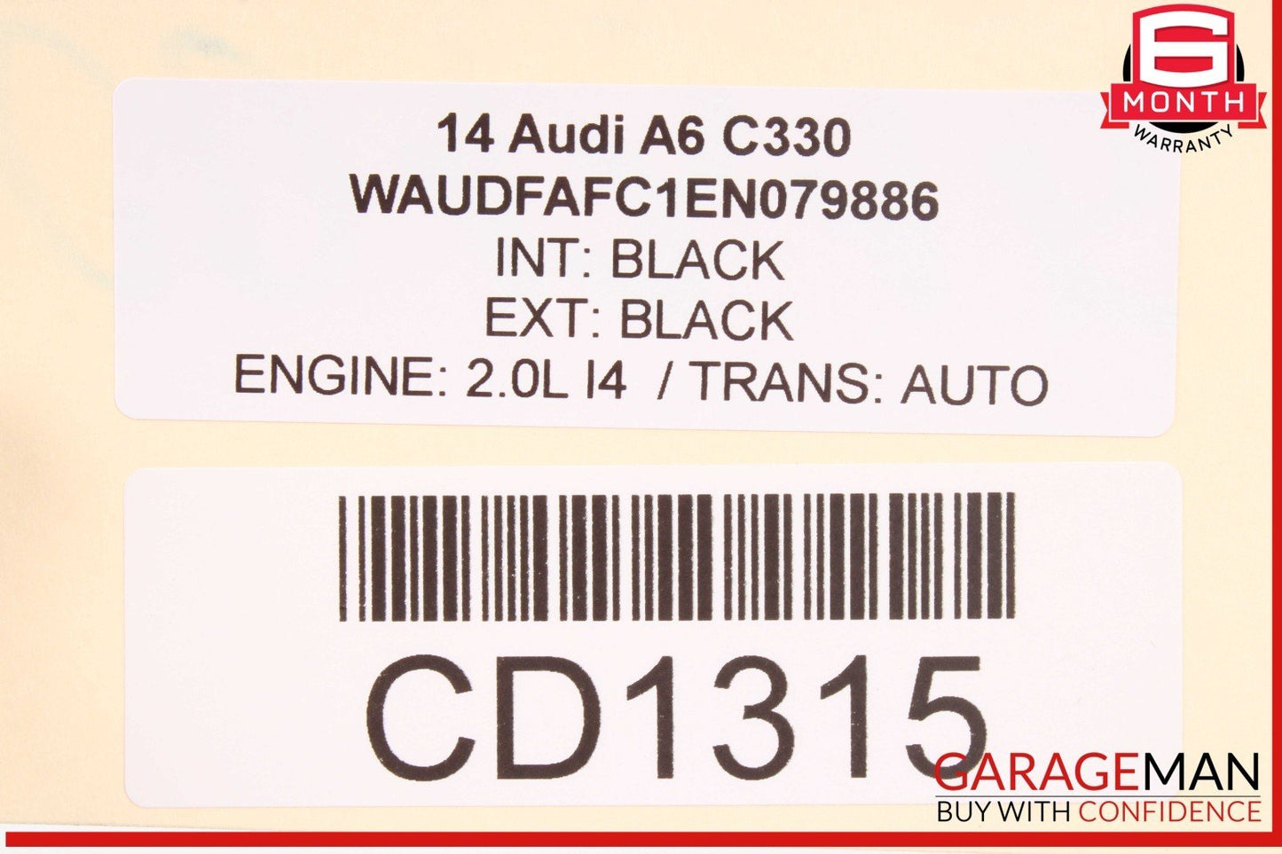 12-18 Audi A6 A7 Front Left Driver Side Top Upper Seat Cushion Cover Black OEM