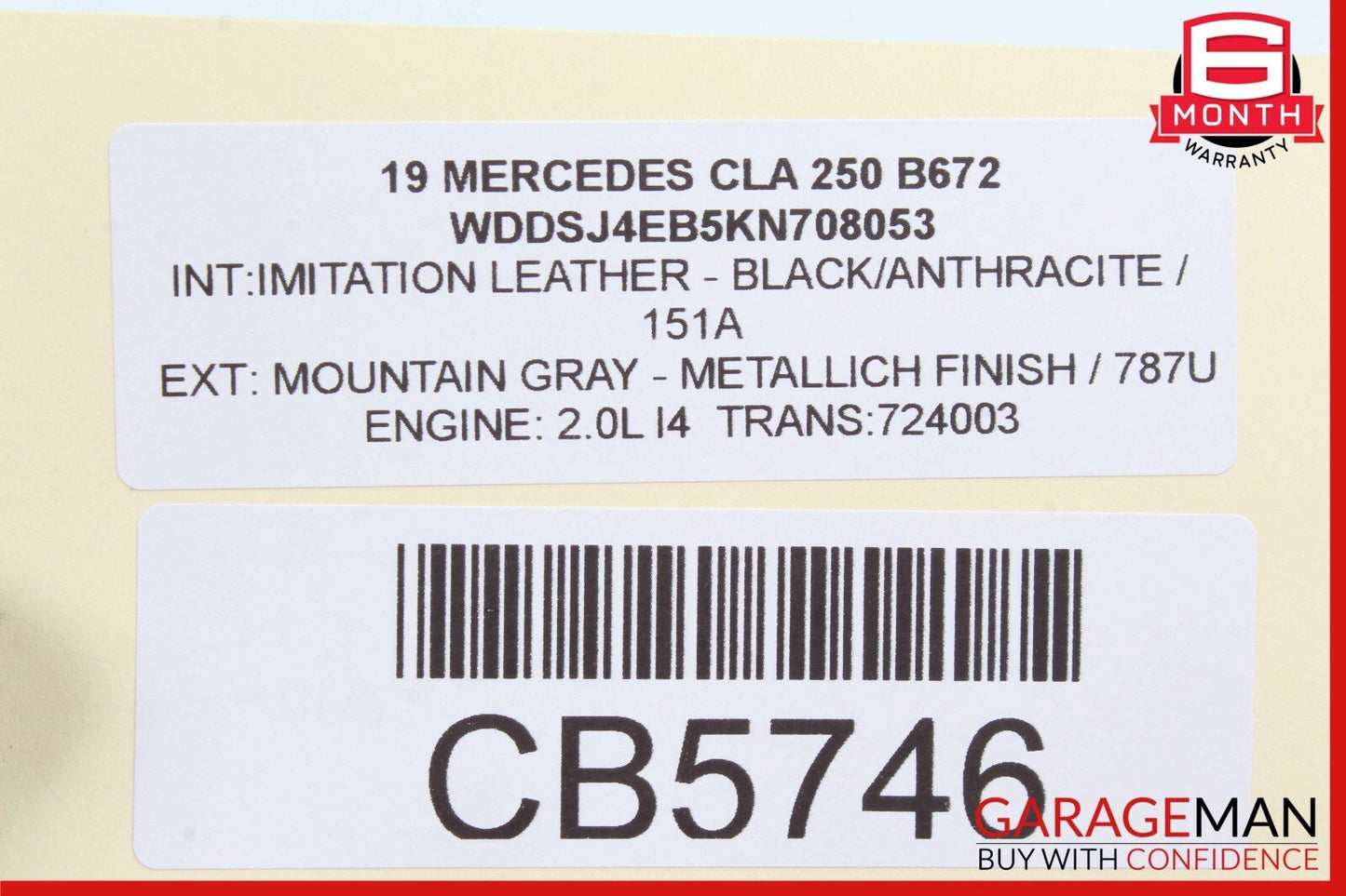 14-19 Mercedes W117 CLA250 CLA45 AMG Rear Right Side Door Lock Latch Actuator