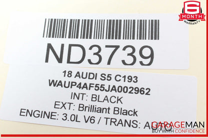 17-24 Audi S5 A4 Rear Center Console Air Vent Cover Trim Panel 8W0864376 OEM