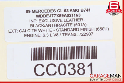 07-14 Mercedes W216 CL63 S350 Front Right Door Lock Latch Actuator Keyless Go