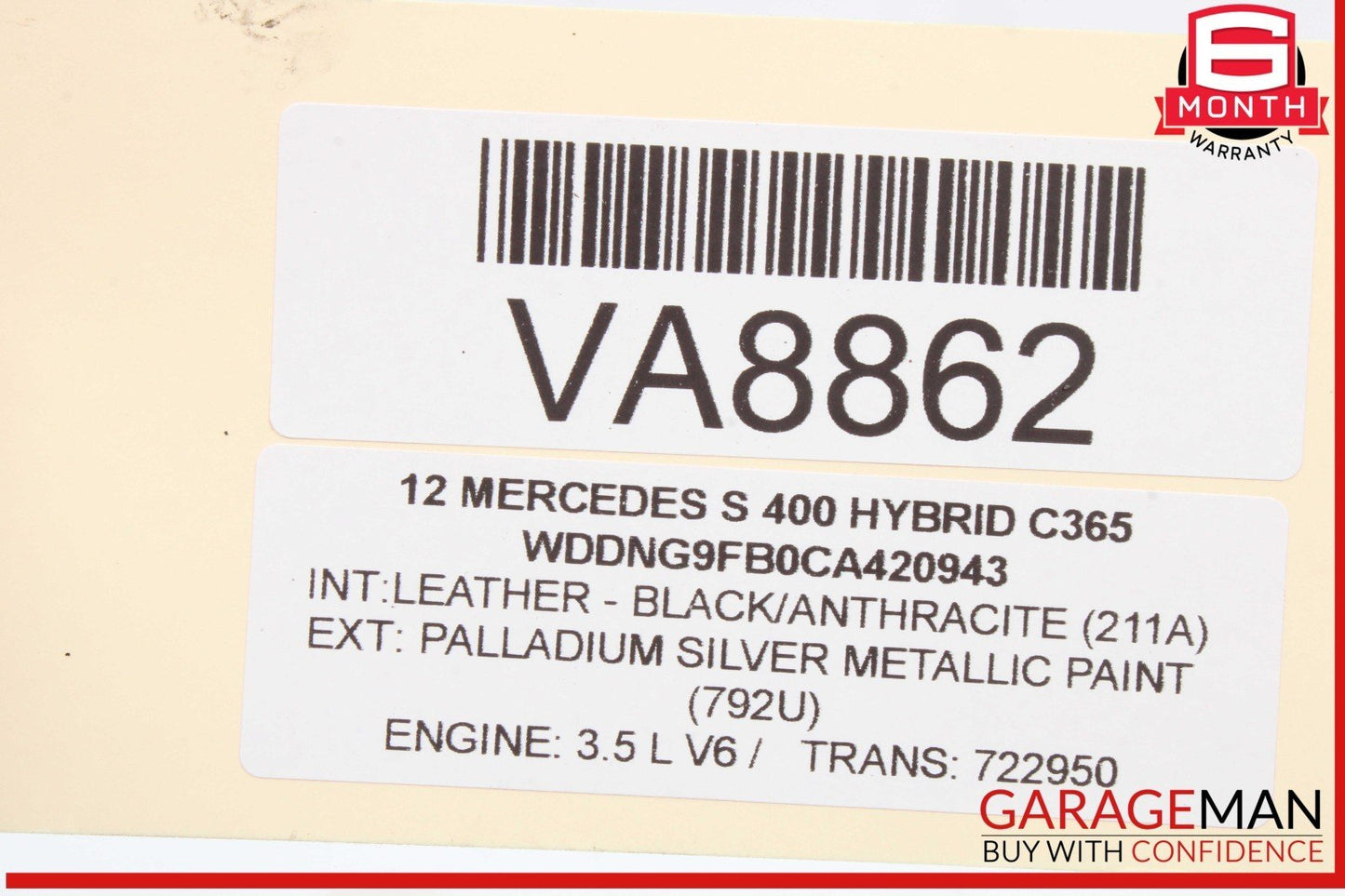 05-13 Mercedes W221 S400 Hybrid Engine Cylinder Head Cover Right Side OEM