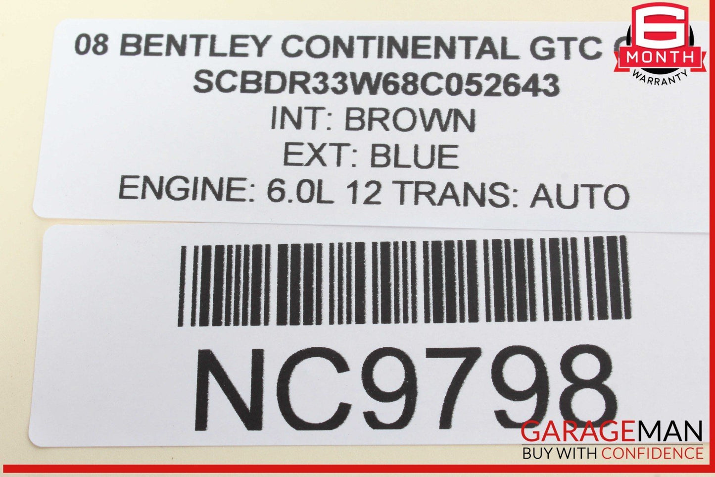 03-12 Bentley Continental GTC Central Dash Instrument Panel Trim w/ Air Vent OEM