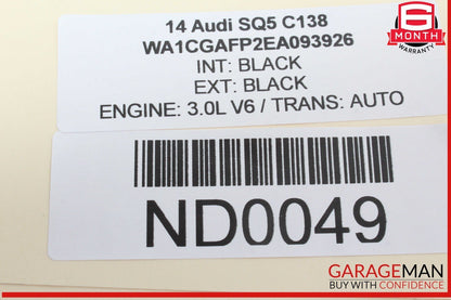 14-16 Audi SQ5 Front Left Driver Side Steering Wheel w/ Paddle Shifters OEM