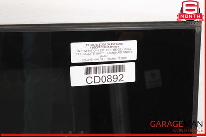 13-16 Mercedes X166 GL450 GL550 Rear Third Row Pano Panoramic Sunroof Glass OEM