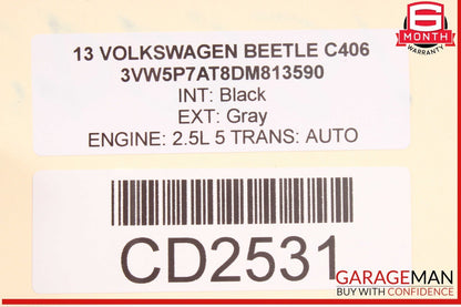 12-19 Volkswagen Beetle Front Right Passenger Side Door Shell Panel OEM