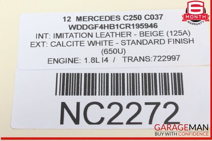 08-14 Mercedes W204 C250 C300 Rear Right & Left Side Door Sound Speakers Set OEM