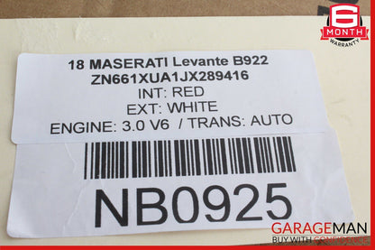 17-20 Maserati Levante Center Console Base Frame Body Bracket w/ Armrest OEM