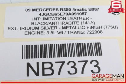 09-13 Mercedes W251 R350 4MATIC Front Left Driver Side Steering Wheel Black OEM