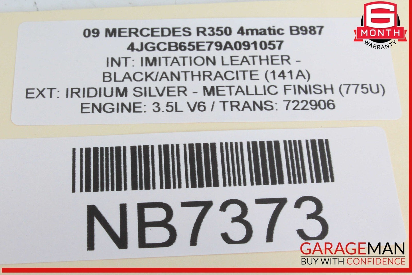 09-13 Mercedes W251 R350 4MATIC Front Left Driver Side Steering Wheel Black OEM