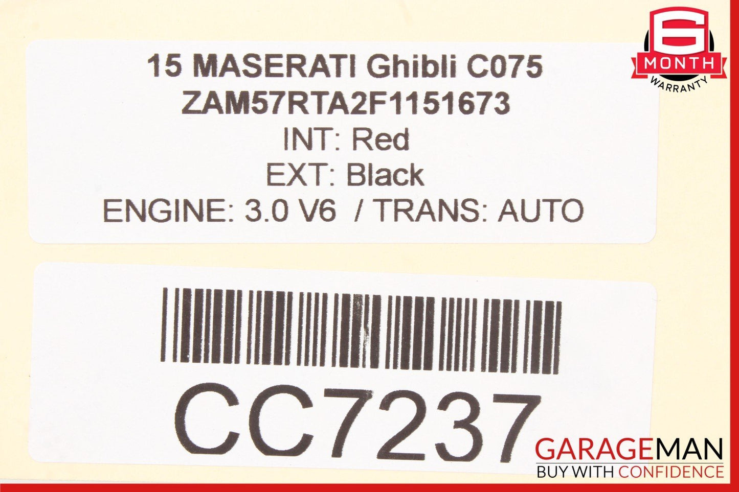 14-20 Maserati Ghibli M157 Trunk Lid Panel Assembly Gray OEM