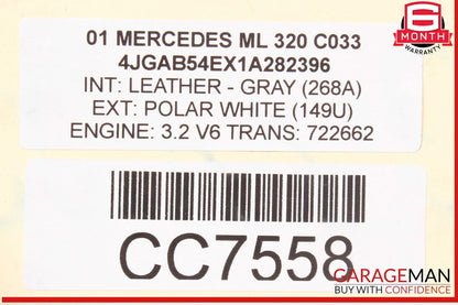 00-03 Mercedes W163 ML320 5G Auto Trans Automatic Transmission 722.662 199k