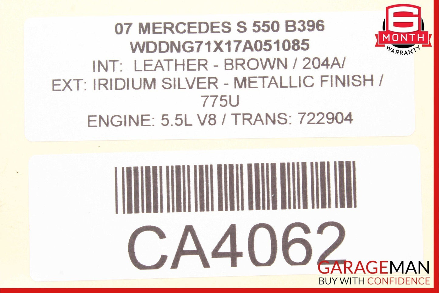 07-13 Mercedes W221 S550 S600 Rear Left Driver Side Door Lock Latch Actuator OEM
