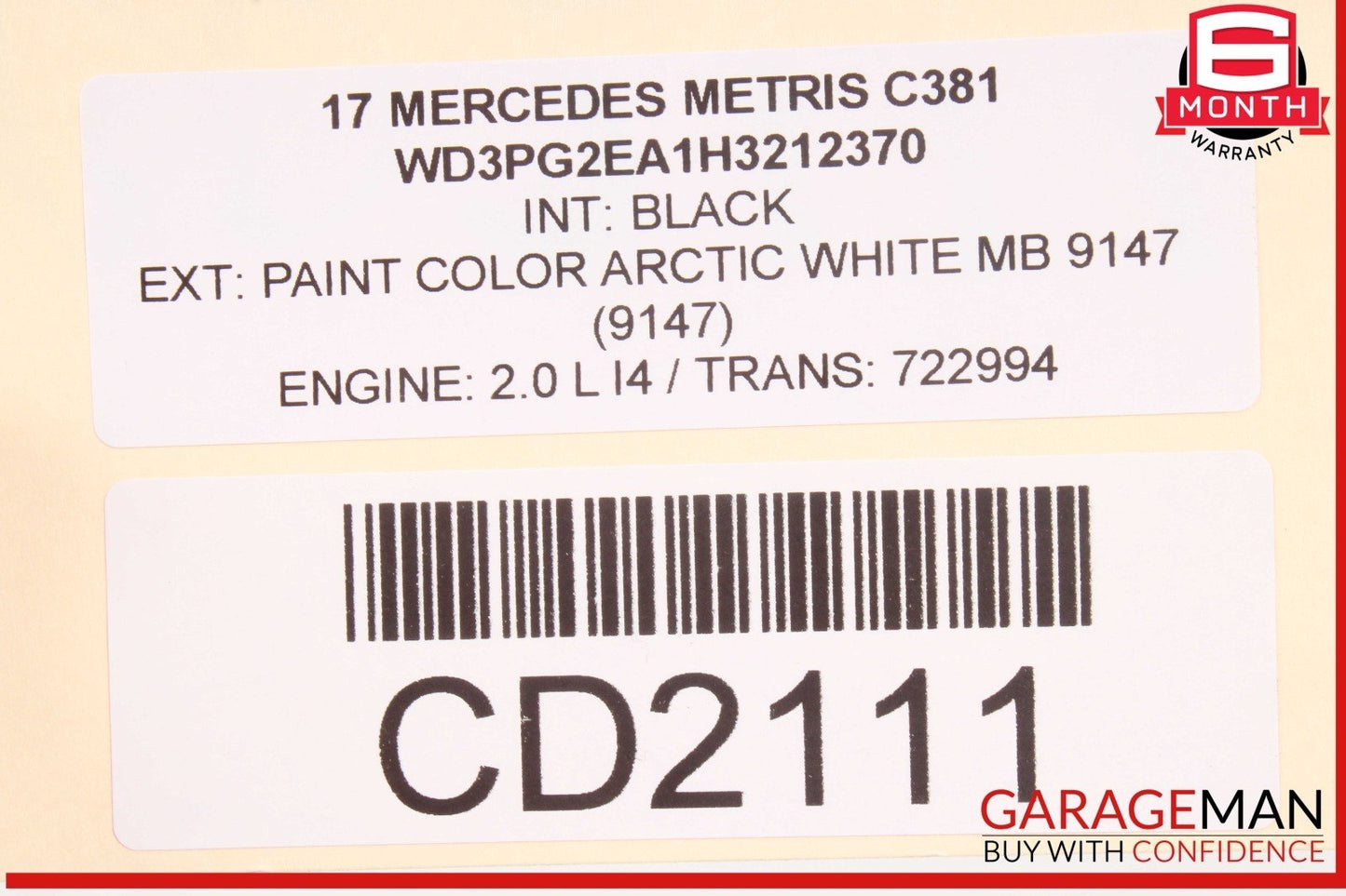 16â23 Mercedes W447 Metris Front Right Passenger Side Door Panel Trim OEM